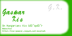 gaspar kis business card